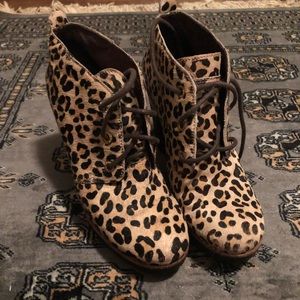 Sperry top sider Princeton leopard pony ankle boot